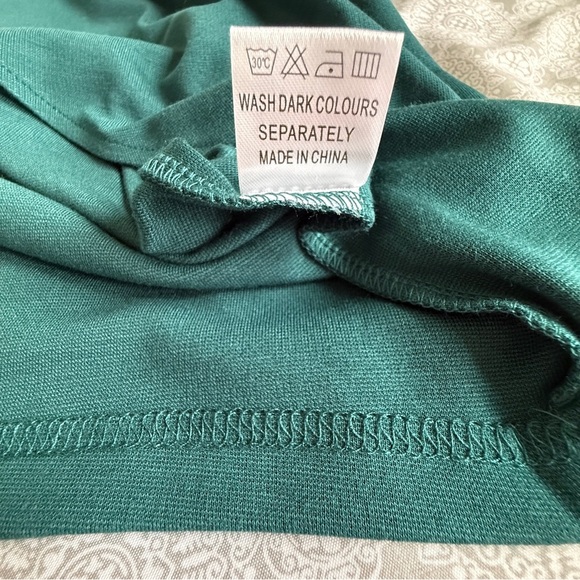 Zalalus Teal Draped Slip Dress Size XL NWT - Picture 9 of 14